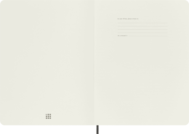 Classic Notebook Soft Cover, Black - Side view