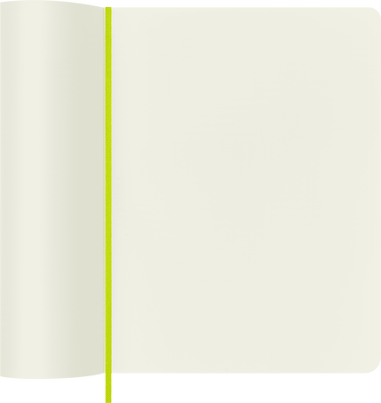 Classic Notebook Soft Cover, Lemon Green - Side view