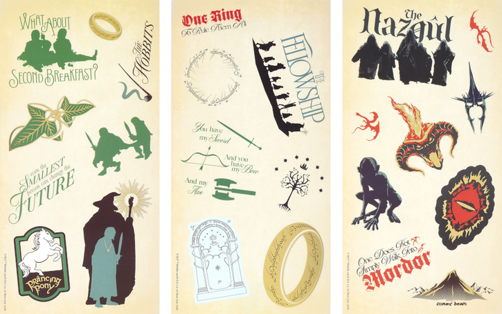 LE LOTR STICKERS SET