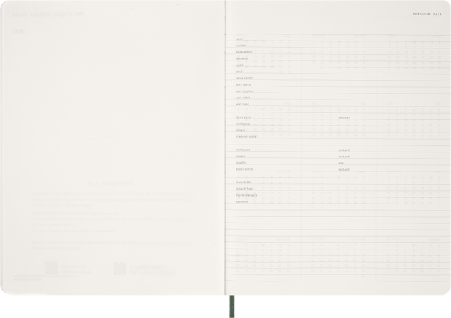 ESSENTIAL PLANNER WKLY VER XXL M GREEN