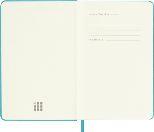Classic Notebook Hard Cover, Reef Blue - Side view