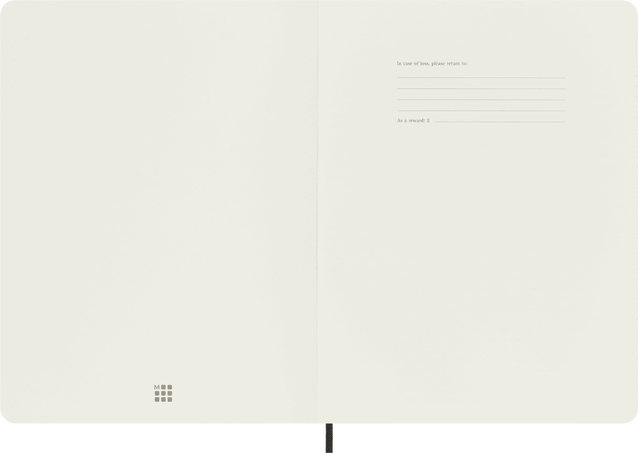Classic Notebook Soft Cover, Black - Side view