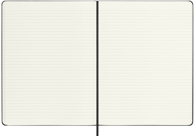Classic Notebook Hard Cover, Black - Side view