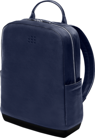 Backpack Classic Leather Collection, Sapphire Blue - Front view