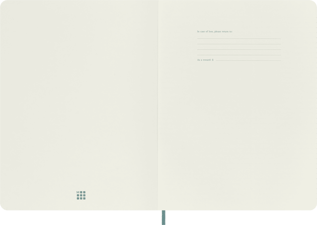 Classic Notebook Soft Cover, Reef Blue - Side view