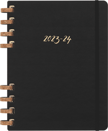 Student Life - Academic Planner 2023/2024 XL 12-Month, Spiral, Black - Front view