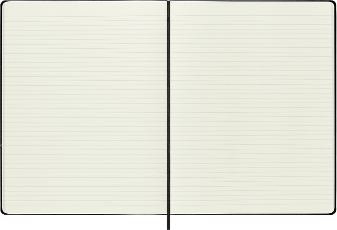 Classic Notebook Hard Cover, Black - Side view