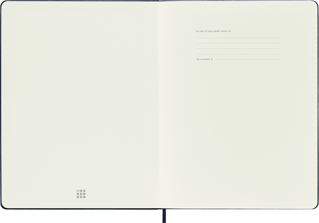 Classic Notebook Hard Cover, Sapphire Blue - Side view