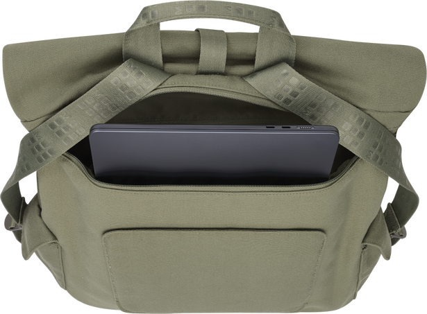 Legendary Travel Backpack Rolltop, Military Green, Green - Side view
