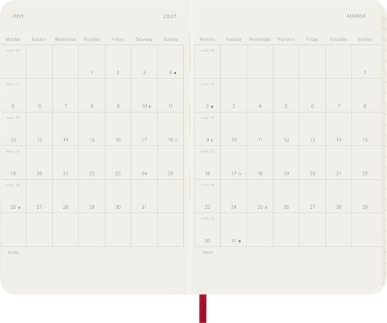 18M WKLY NTBK PK S.RED SOFT