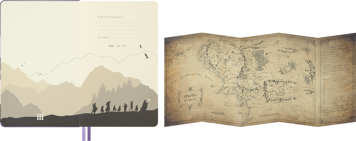 LE LOTR COMPENDIUM BOX 3 NOTEBOOKS