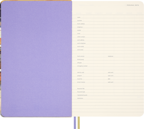 Impressions of Impressionism Undated Planner Large, 12-Month Weekly Planner, Fabric Hardcover - Side view