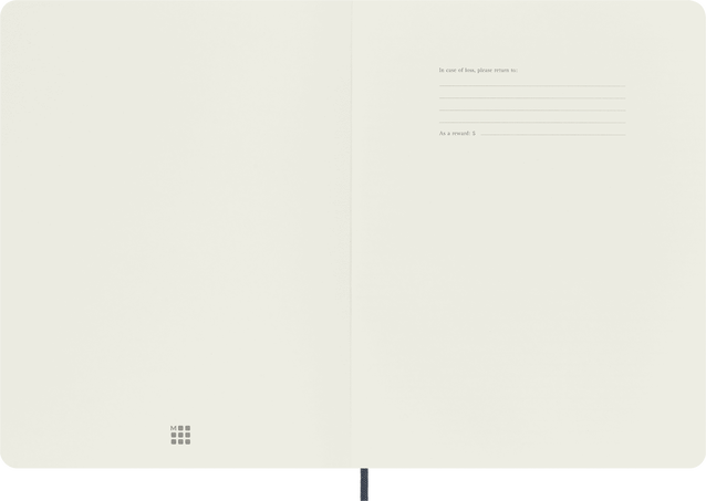 Classic Notebook Soft Cover, Sapphire Blue - Side view