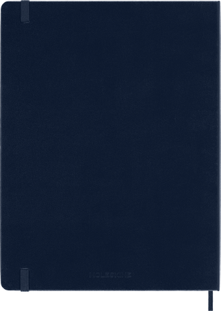 Classic Notebook Hard Cover, Sapphire Blue - Side view
