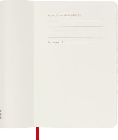 Classic Planner 2024 Pocket Weekly, soft cover, 12 months, Scarlet Red - Side view