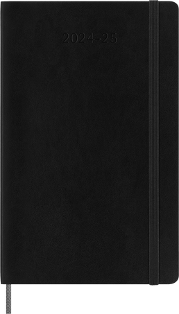 Classic Planner 2024/2025 Large Daily, soft cover, 18 months, Black - Front view