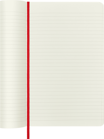 Classic Notebook Soft Cover, Scarlet Red - Side view