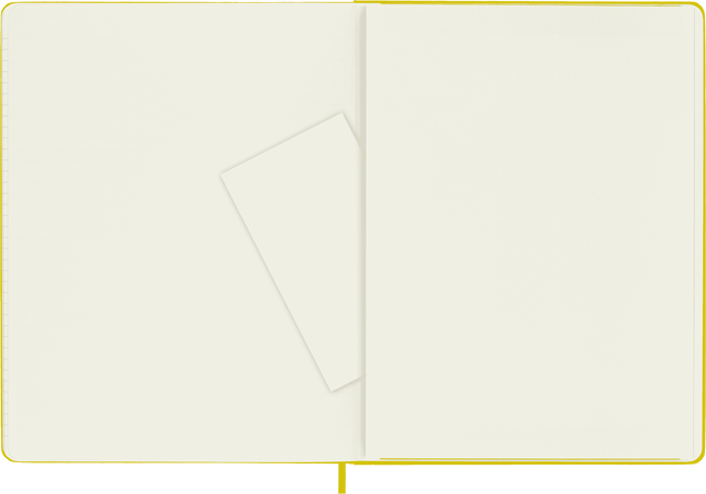 Classic Silk Notebook Fabric Hard Cover, イエロー - 横