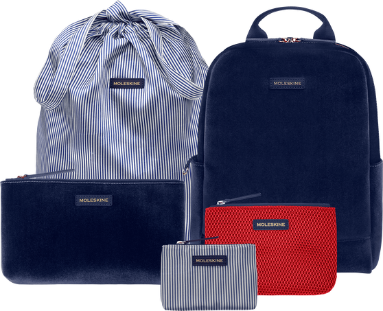 TEXTILE BACKPACK VELVET BLUE SAPPHIRE