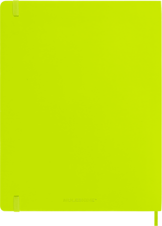 Classic Notebook Soft Cover, Lemon Green - Side view
