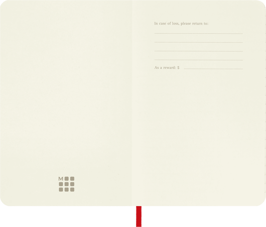 Classic Notebook Soft Cover, Scarlet Red - Side view