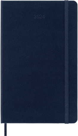Classic Planner 2024 Large Weekly, hard cover, 12 months, Sapphire Blue - Front view