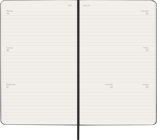 18M WKLY HOR LG BLK HARD