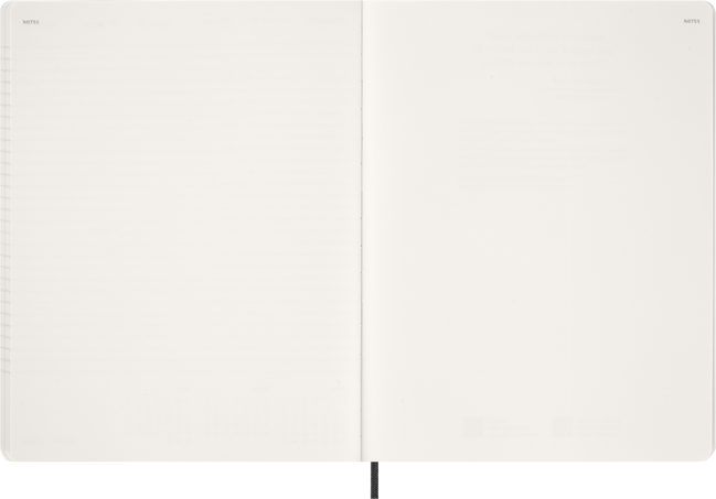 2026 Essential Diary 15-Month, weekly vertical, XXL, soft cover, Black - Side view