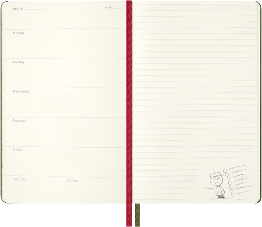 UNDATED PLANNER PEANUTS HARD