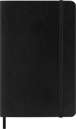 Classic Planner 2024 Pocket Weekly, soft cover, 12 months, Black - Front view