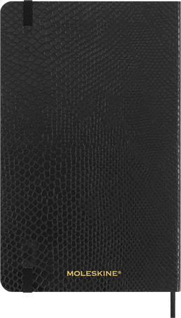 Precious & Ethical Notebook Vegan Soft Cover, Python-effect, Ruled, Black - Back view