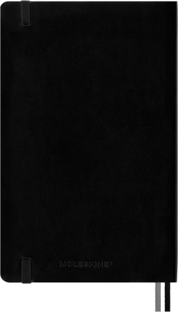 Classic Notebook Expanded Soft Cover, Black - Side view