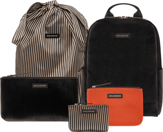 TEXTILE BACKPACK VELVET BLACK