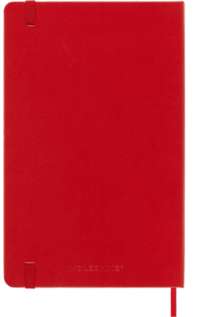 Classic Notebook Hard Cover, Scarlet Red - Side view
