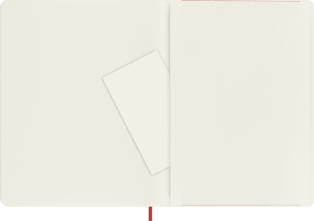 Classic Notebook Soft Cover, Scarlet Red - Side view