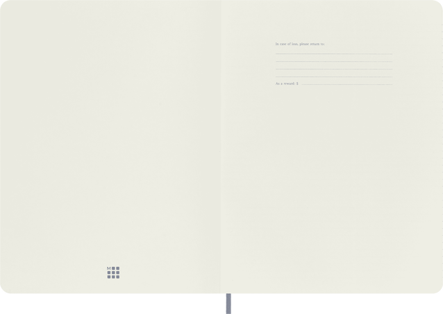 Classic Notebook Soft Cover, Hydrangea Blue - Side view