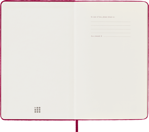 Velvet Notebook Red - Side view