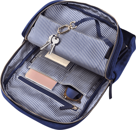 TEXTILE BACKPACK VELVET BLUE SAPPHIRE