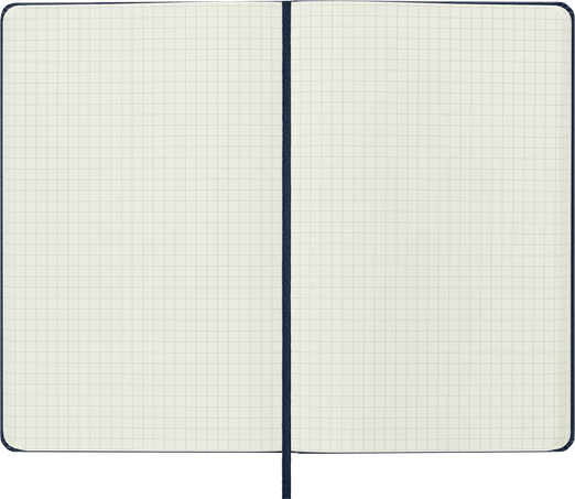 Classic Notebook Hard Cover, Sapphire Blue - Side view
