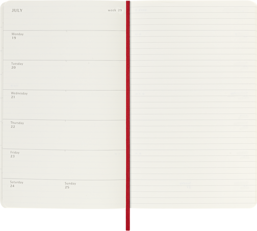 18M WKLY NTBK LG S.RED SOFT