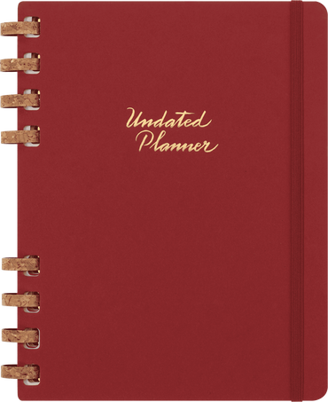 Undated Life Planner XL ウィークリー＆マンスリー XL スパイラル（チェリークラッシュ）, Cherry Crush - 正面