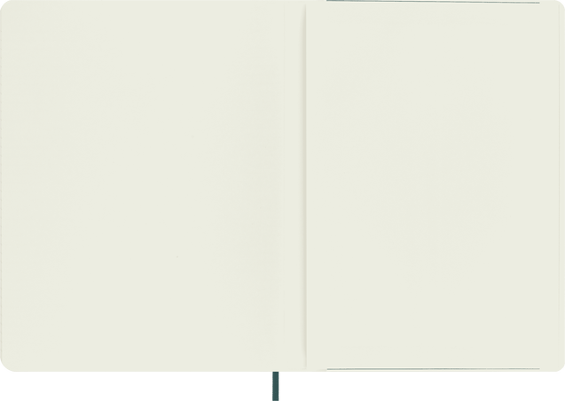 Precious & Ethical Notebook Vegan Soft Cover, Python-effect, Ruled, Green - Side view