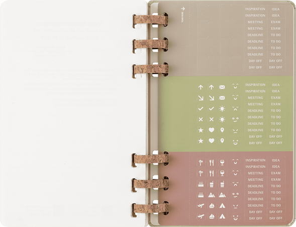 Student Life Planner 2024/2025 12-Month, Spiral, Kiwi - Side view