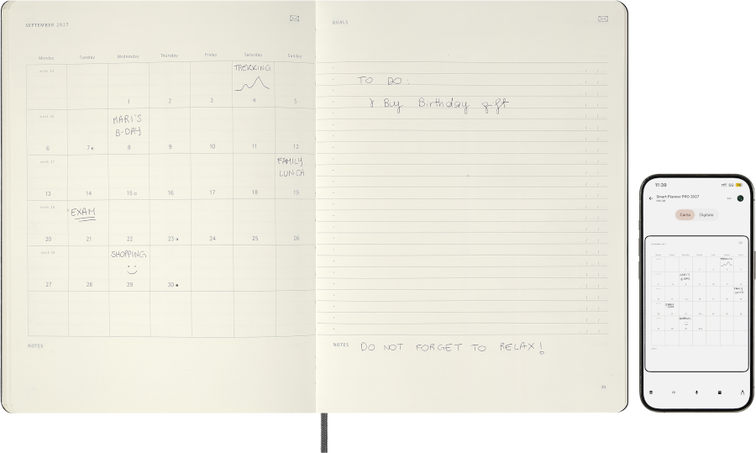 12M SMART PLANNER PRO WV BLK