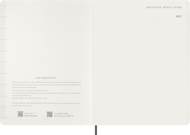 ESSENTIAL PLANNER WKLY VER XXL M GREEN