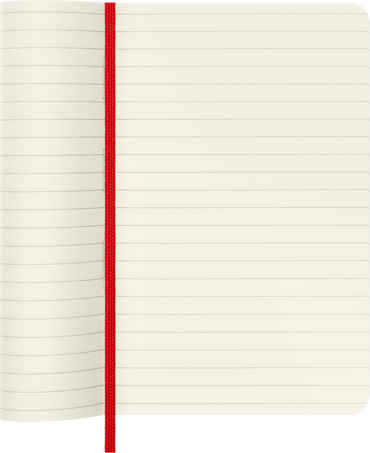 Classic Notebook Soft Cover, Scarlet Red - Side view