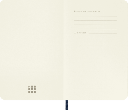 Classic Notebook Soft Cover, Sapphire Blue - Side view