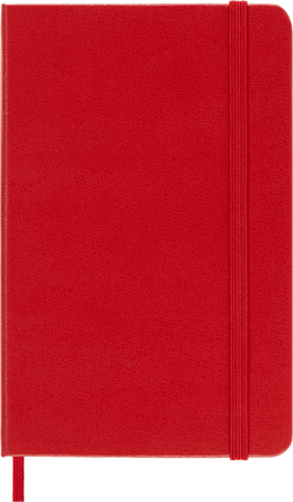 Classic Notebook Hard Cover, Scarlet Red - Front view