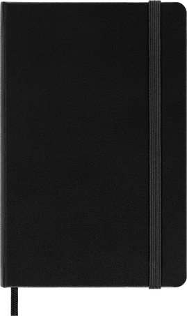 Classic Notebook Hard Cover, Black - Front view