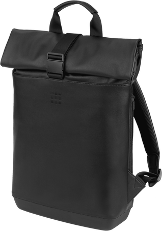 Rolltop Backpack Classic Collection, Black - Front view